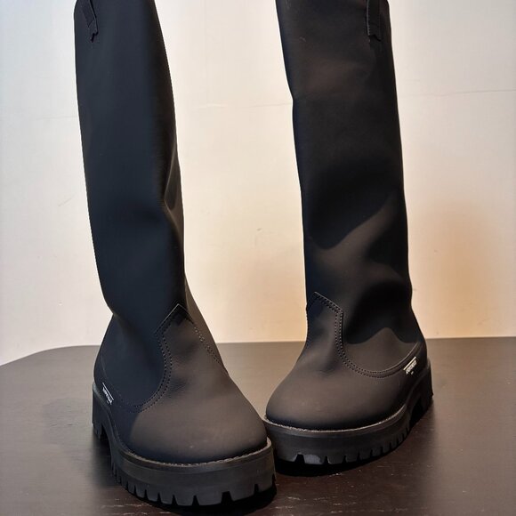 Anonymous Club Tall Rubberized Boots – Black (EU 42 / US 9) - Picture 3 of 6